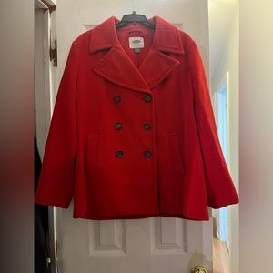 Old Navy Red Peacoat